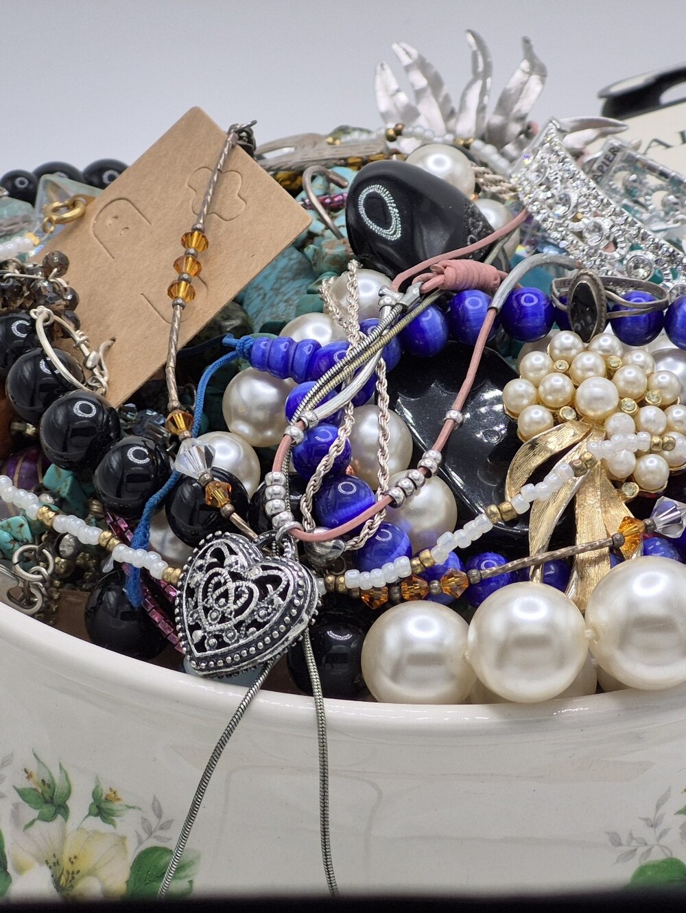 Jewelry Lot - Some Sterling Guaranteed! Mug 7" W Grab Bag Bundle